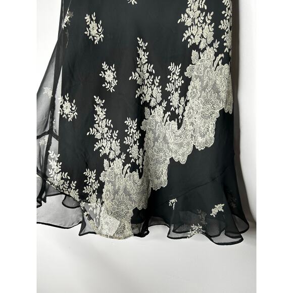 Notations Womens Fairy Grunge Whimsigoth Midi Skirt Medium Petite Black Flowy - Picture 3 of 5